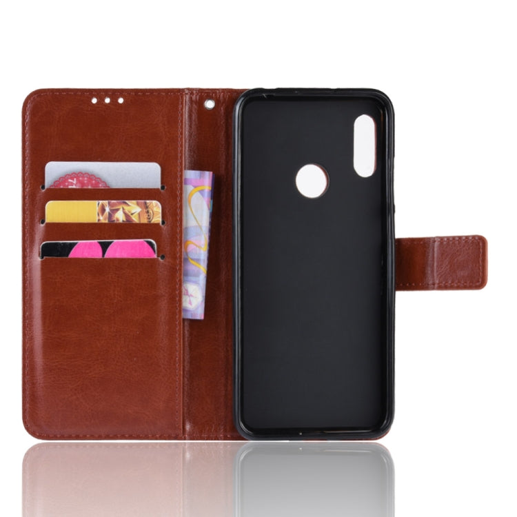 Retro Crazy Horse Texture Horizontal Flip Leather Case for Huawei Y6 (2019), with Holder & Card Slots & Photo Frame