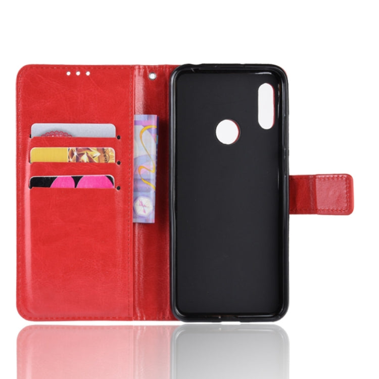 Retro Crazy Horse Texture Horizontal Flip Leather Case for Huawei Y6 (2019), with Holder & Card Slots & Photo Frame