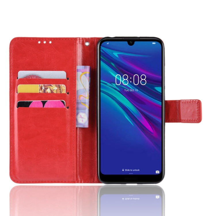 Retro Crazy Horse Texture Horizontal Flip Leather Case for Huawei Y6 (2019), with Holder & Card Slots & Photo Frame