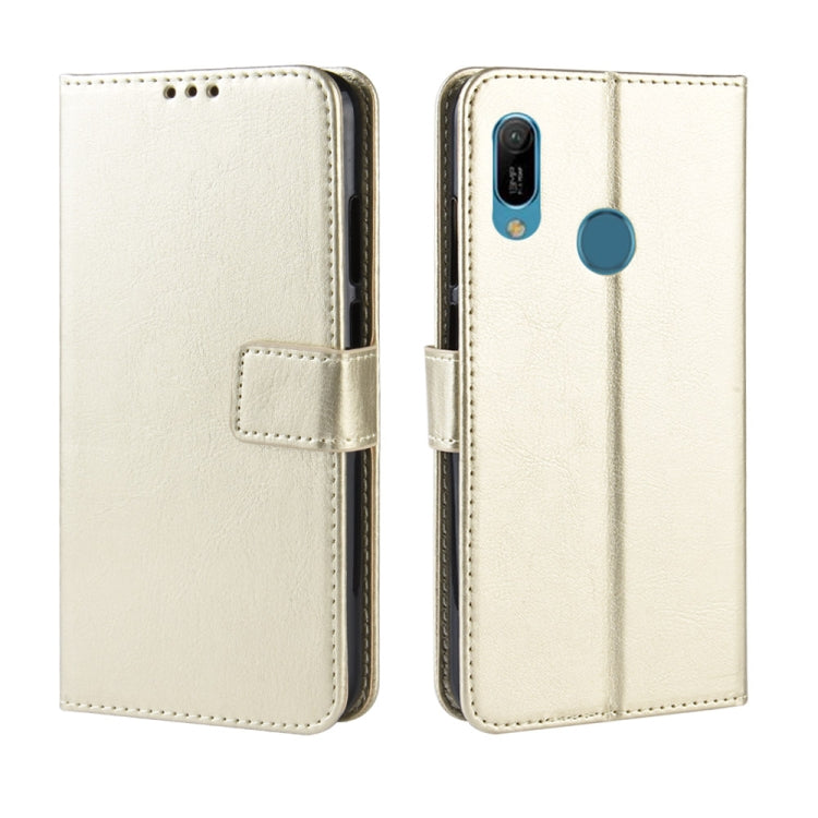 Retro Crazy Horse Texture Horizontal Flip Leather Case for Huawei Y6 (2019), with Holder & Card Slots & Photo Frame