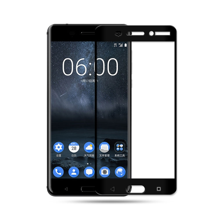 mocolo 0.33mm 9H 2.5D Silk Print Tempered Glass Film for Nokia 6