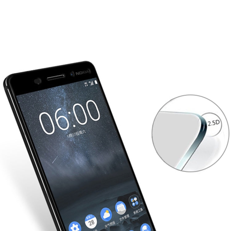 mocolo 0.33mm 9H 2.5D Silk Print Tempered Glass Film for Nokia 6