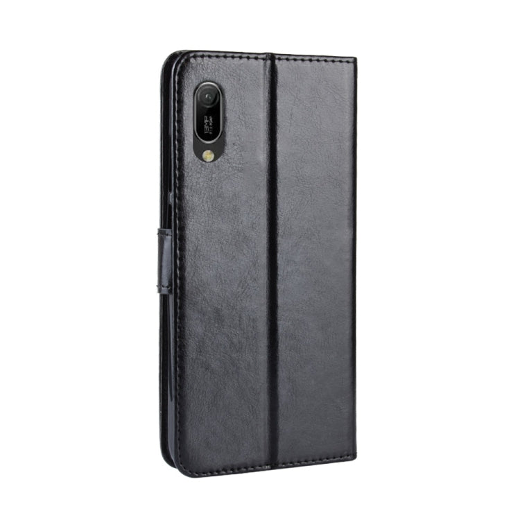 Retro Crazy Horse Texture Horizontal Flip Leather Case for Huawei Y6 Pro (2019), with Holder & Card Slots & Photo Frame