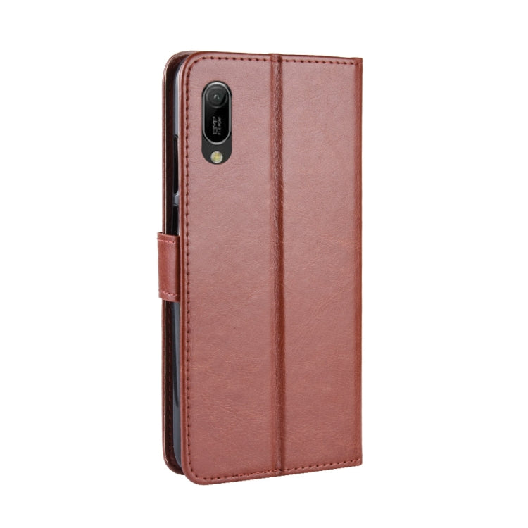 Retro Crazy Horse Texture Horizontal Flip Leather Case for Huawei Y6 Pro (2019), with Holder & Card Slots & Photo Frame