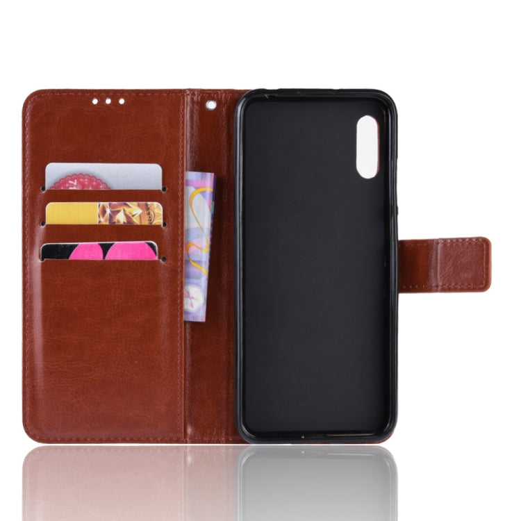 Retro Crazy Horse Texture Horizontal Flip Leather Case for Huawei Y6 Pro (2019), with Holder & Card Slots & Photo Frame