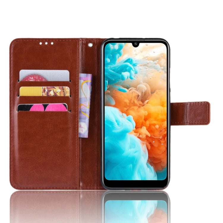 Retro Crazy Horse Texture Horizontal Flip Leather Case for Huawei Y6 Pro (2019), with Holder & Card Slots & Photo Frame