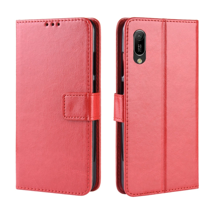 Retro Crazy Horse Texture Horizontal Flip Leather Case for Huawei Y6 Pro (2019), with Holder & Card Slots & Photo Frame