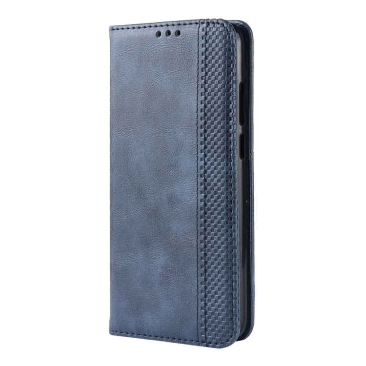 Magnetic Buckle Retro Crazy Horse Texture Horizontal Flip Leather Case for Huawei Y6 Pro (2019) , with Holder & Card Slots & Photo Frame