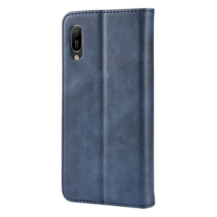 Magnetic Buckle Retro Crazy Horse Texture Horizontal Flip Leather Case for Huawei Y6 Pro (2019) , with Holder & Card Slots & Photo Frame