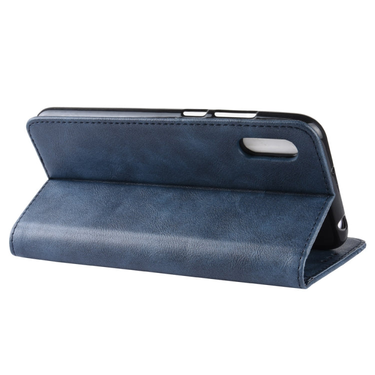 Magnetic Buckle Retro Crazy Horse Texture Horizontal Flip Leather Case for Huawei Y6 Pro (2019) , with Holder & Card Slots & Photo Frame