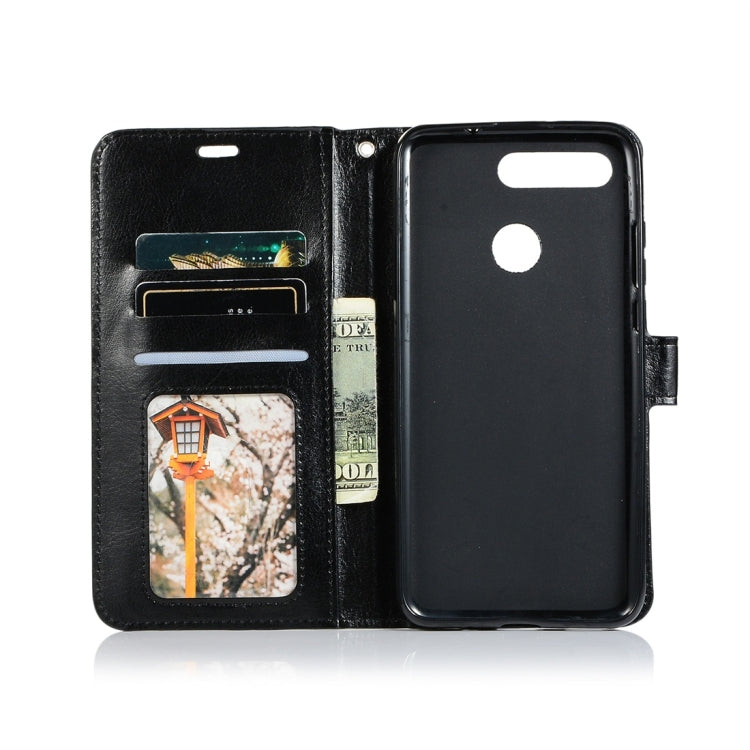 Crazy Horse Texture Horizontal Flip Leather Case with Holder & Card Slots & Wallet & Photo Frame for Huawei Honor V20