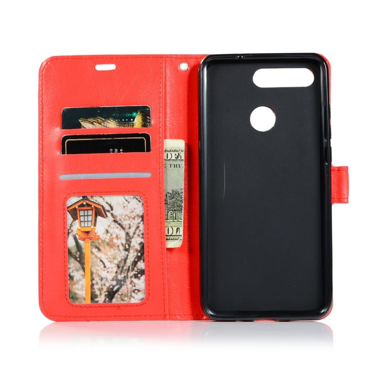 Crazy Horse Texture Horizontal Flip Leather Case with Holder & Card Slots & Wallet & Photo Frame for Huawei Honor V20