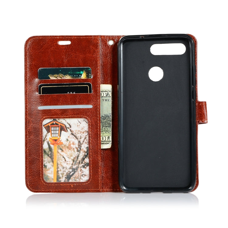 Crazy Horse Texture Horizontal Flip Leather Case with Holder & Card Slots & Wallet & Photo Frame for Huawei Honor V20