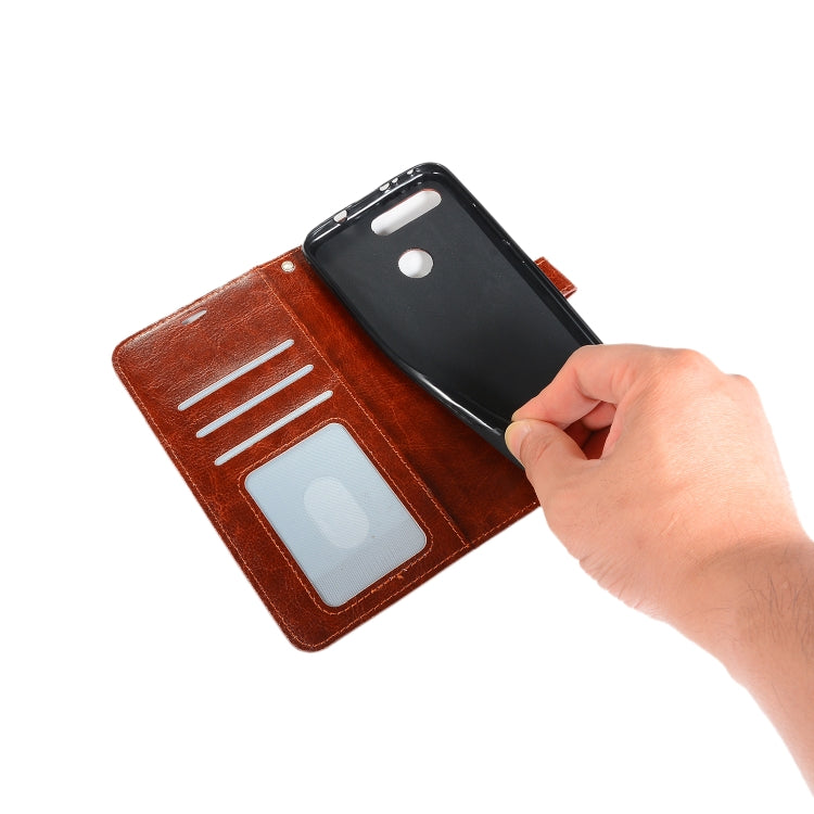 Crazy Horse Texture Horizontal Flip Leather Case with Holder & Card Slots & Wallet & Photo Frame for Huawei Honor V20