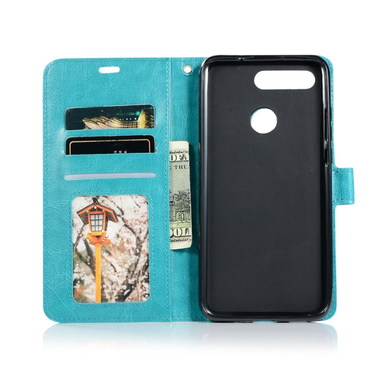 Crazy Horse Texture Horizontal Flip Leather Case with Holder & Card Slots & Wallet & Photo Frame for Huawei Honor V20