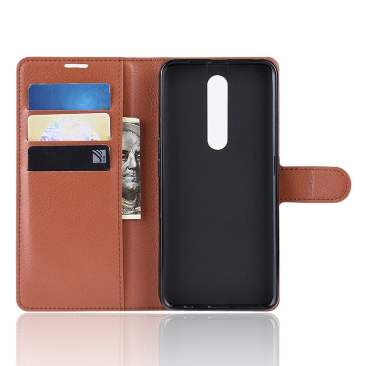 Litchi Texture Horizontal Flip Leather Case for OPPO F11 Pro, with Magnetic Buckle & Holder & Card Slots & Wallet