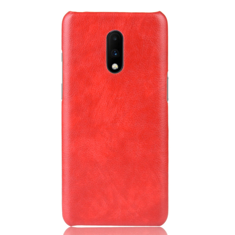 Litchi Texture PC + PU Shockproof Case for OnePlus 7