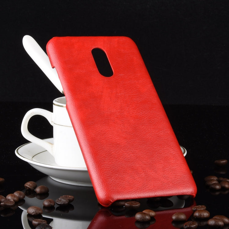 Litchi Texture PC + PU Shockproof Case for OnePlus 7