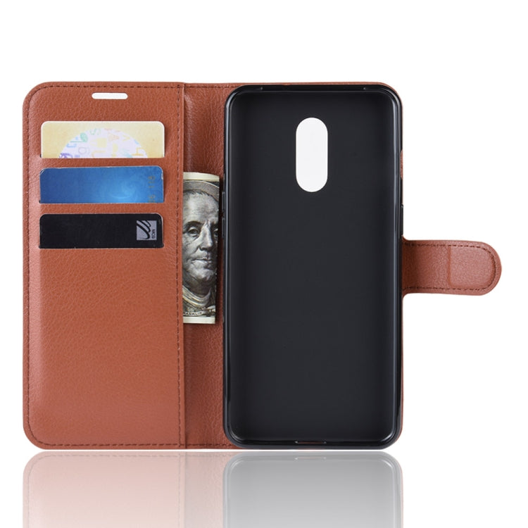 Litchi Texture Horizontal Flip Leather Case for OnePlus 7, with Holder & Card Slots & Wallet