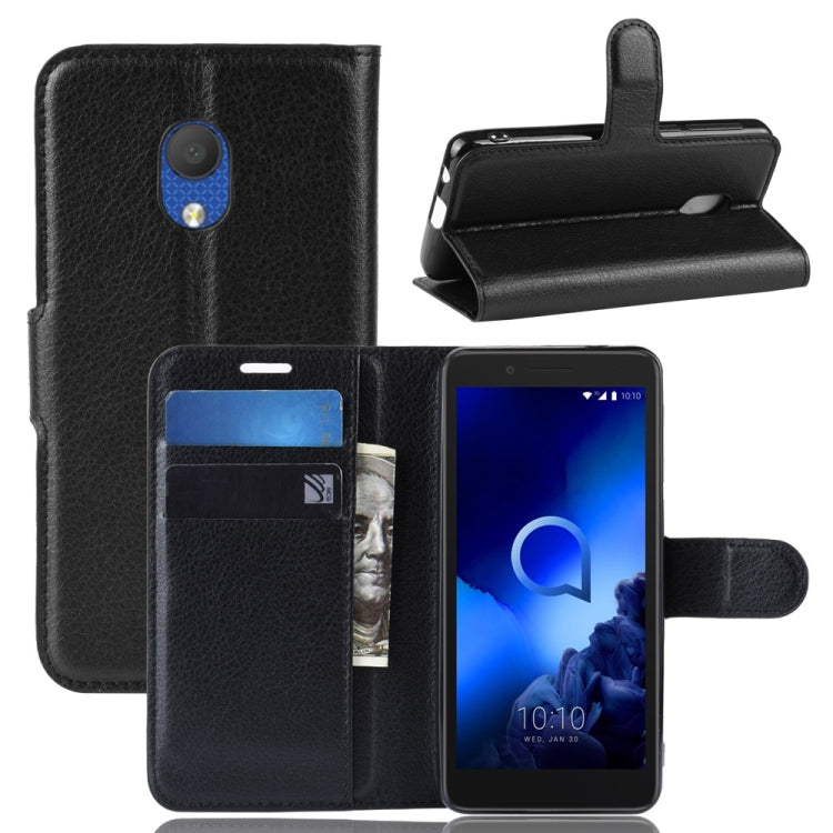 Litchi Texture Horizontal Flip Leather Case for Alcatel 1C 2019, with Holder & Card Slots & Wallet