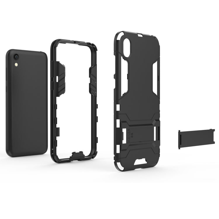 Shockproof PC + TPU Case for Huawei Honor 8S, with Holder