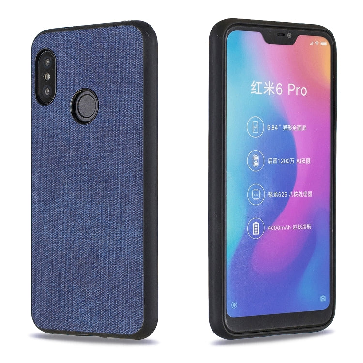 Shockproof Matching Denim PC + PU + TPU Protective Case for Xiaomi Redmi Note 6 Pro