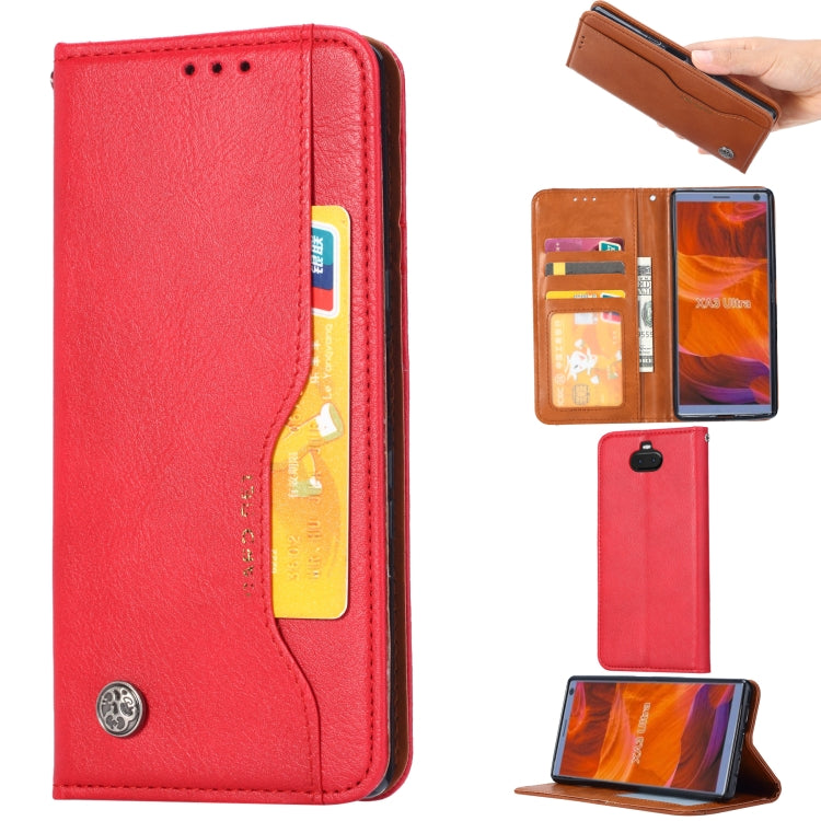 Knead Skin Texture Horizontal Flip Leather Case for Sony Xperia 10, with Photo Frame & Holder & Card Slots & Wallet