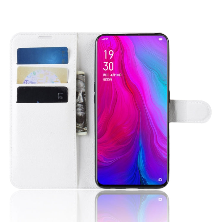 Litchi Texture Horizontal Flip PU Leather Case for OPPO Reno, with Wallet & Holder & Card Slots
