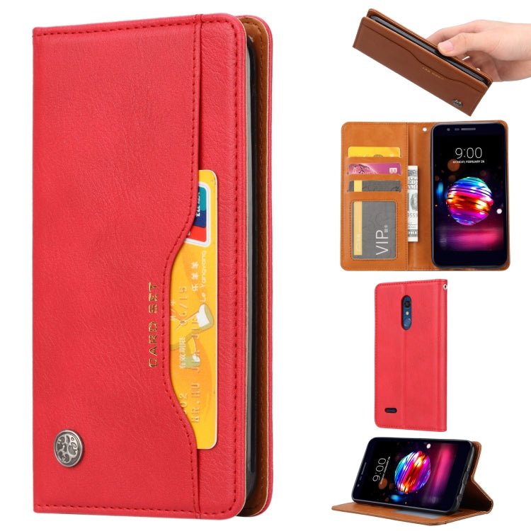 Knead Skin Texture Horizontal Flip Leather Case for LG K10 (2018), with Photo Frame & Holder & Card Slots & Wallet