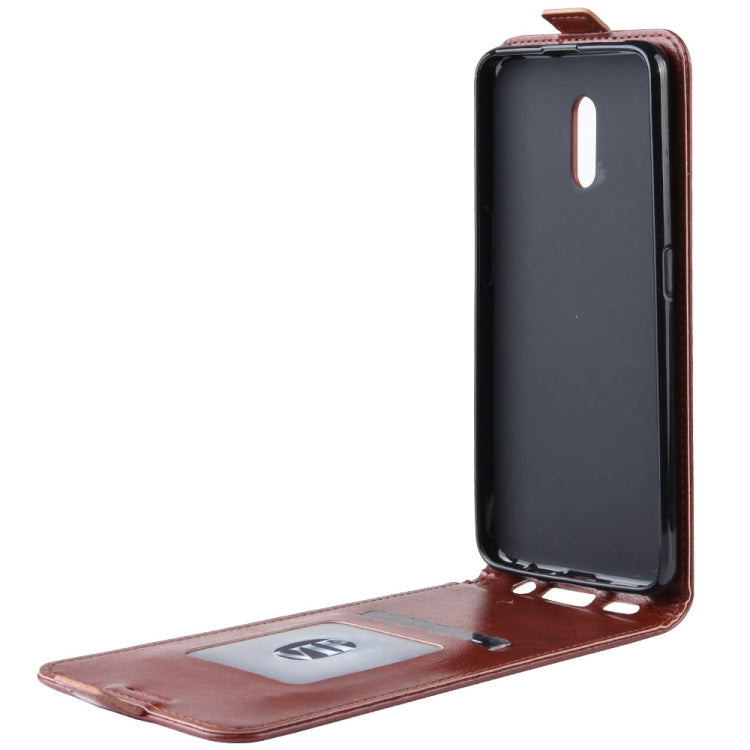 Crazy Horse Texture Vertical Flip Leather Case for OPPO Reno, with Card Slot & Photo Frame