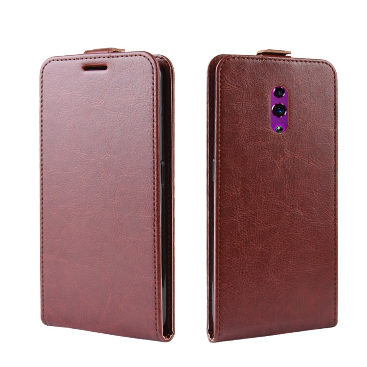 Crazy Horse Texture Vertical Flip Leather Case for OPPO Reno, with Card Slot & Photo Frame