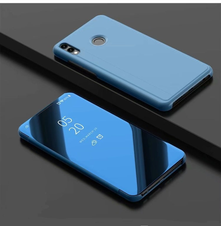 Electroplating Mirror Horizontal Flip Leather Case for Xiaomi Redmi Note 7/Redmi Note 7 Pro with Holder
