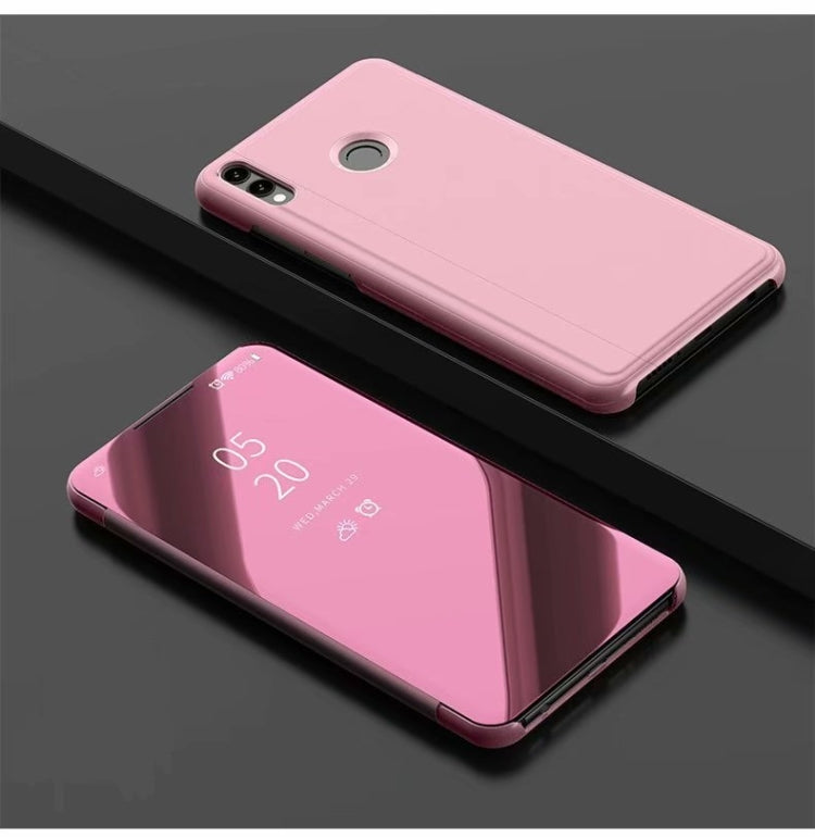 Electroplating Mirror Horizontal Flip Leather Case for Xiaomi Redmi Note 7/Redmi Note 7 Pro with Holder