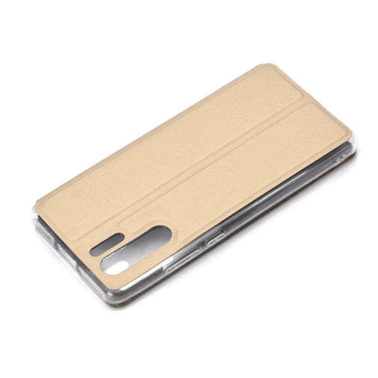 Golden Beach Intelligent Answering Brings Electric Display Window with Bracket Left and Right Flip Cover Leather Case For Huawei P30 Pro