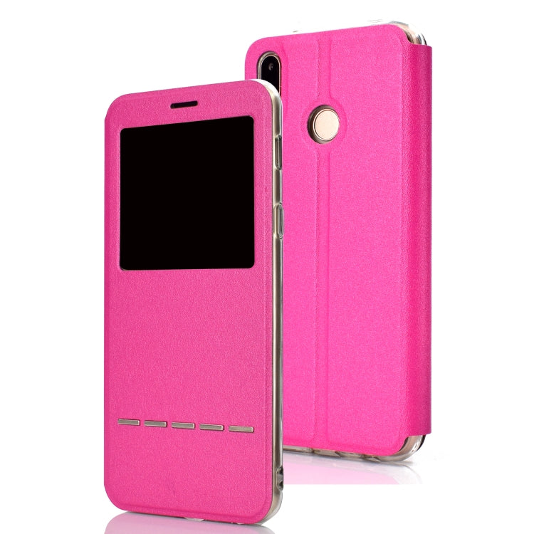 Frosted Texture Horizontal Flip Leather Case for Huawei P30 Lite, with Call Display ID & Holder