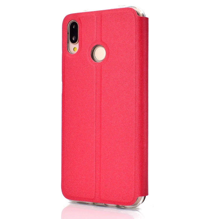 Frosted Texture Horizontal Flip Leather Case for Huawei P20 Lite, with Call Display ID & Holder