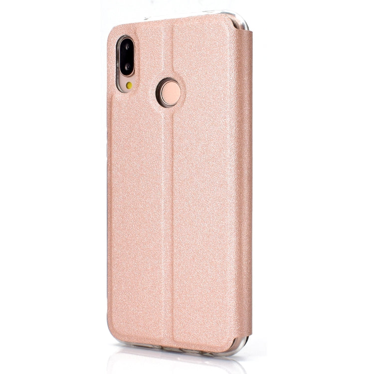 Frosted Texture Horizontal Flip Leather Case for Huawei P20 Lite, with Call Display ID & Holder