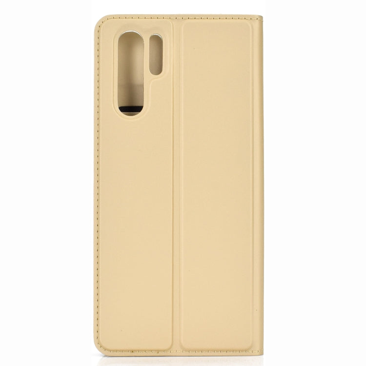 Ultra-thin Pressed Magnetic TPU+PU Leather Case for Huawei P30 Pro with Card Slot & Holder