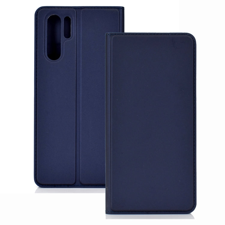 Ultra-thin Pressed Magnetic TPU+PU Leather Case for Huawei P30 Pro with Card Slot & Holder