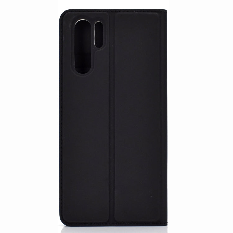 Ultra-thin Pressed Magnetic TPU+PU Leather Case for Huawei P30 Pro with Card Slot & Holder