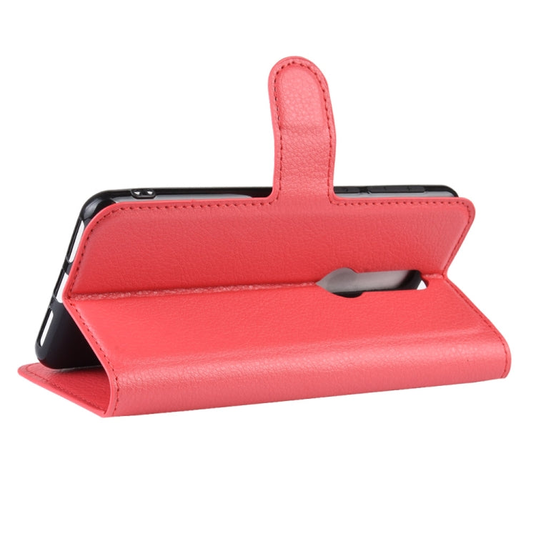 Litchi Texture Horizontal Flip Leather Case for Alcatel 1X 2019, with Wallet & Holder & Card Slots