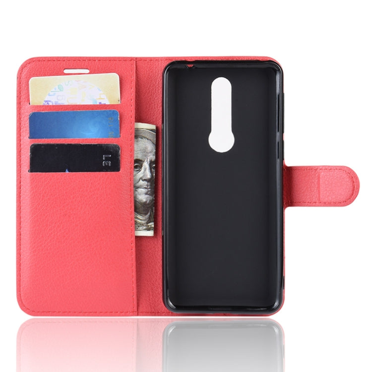 Litchi Texture Horizontal Flip Leather Case for Alcatel 1X 2019, with Wallet & Holder & Card Slots