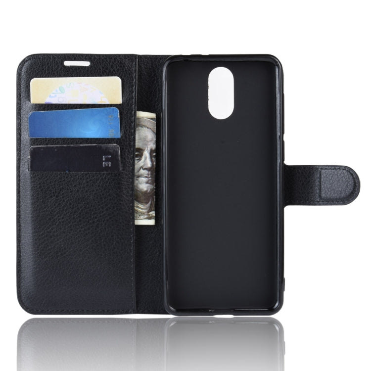 Litchi Texture Horizontal Flip Leather Case for Alcatel 3L, with Wallet & Holder & Card Slots