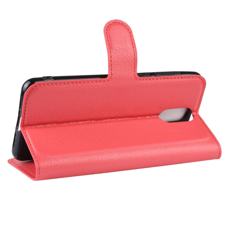 Litchi Texture Horizontal Flip Leather Case for Alcatel 3L, with Wallet & Holder & Card Slots