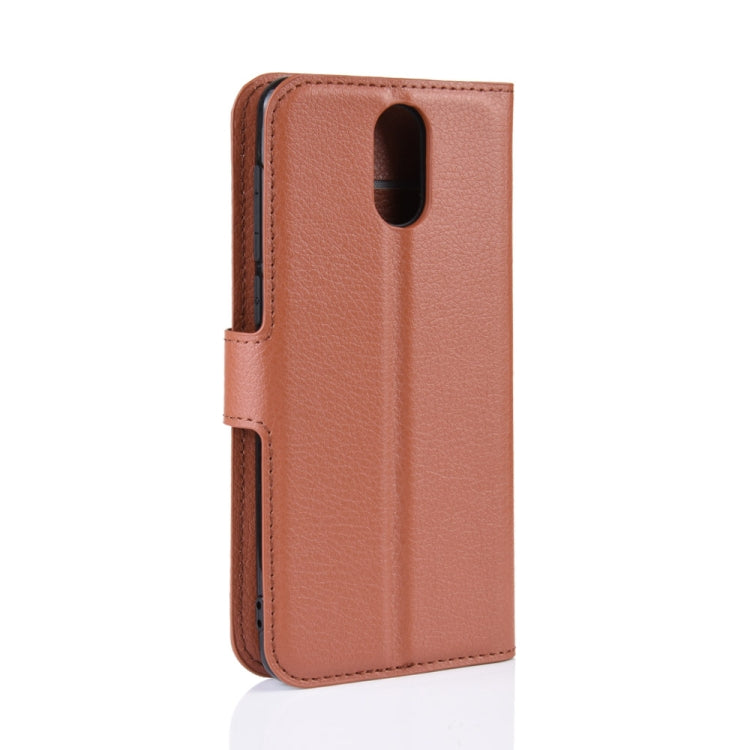 Litchi Texture Horizontal Flip Leather Case for Alcatel 3L, with Wallet & Holder & Card Slots