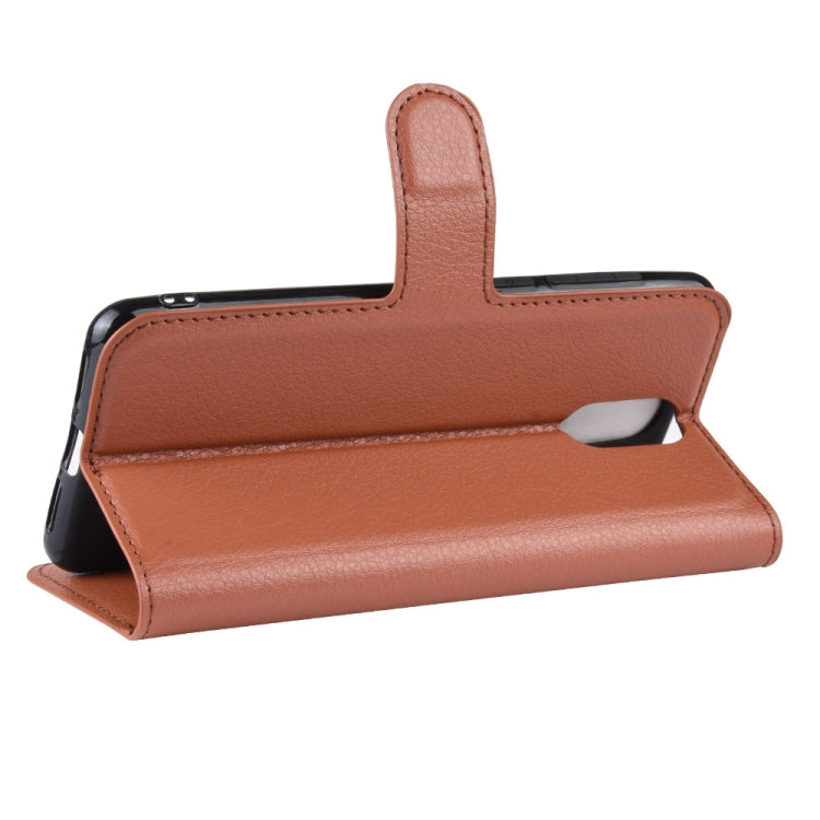 Litchi Texture Horizontal Flip Leather Case for Alcatel 3L, with Wallet & Holder & Card Slots