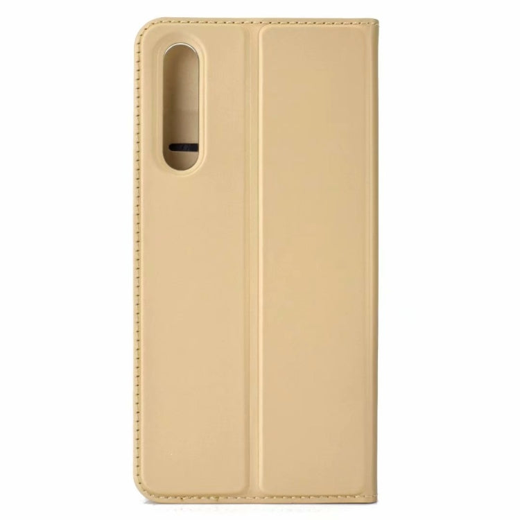 Ultra-thin Pressed Magnetic TPU+PU Leather Case for Huawei P30 Lite with Card Slot & Holder