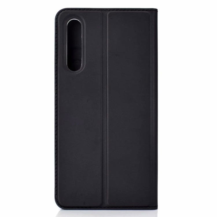 Ultra-thin Pressed Magnetic TPU+PU Leather Case for Huawei P30 Lite with Card Slot & Holder