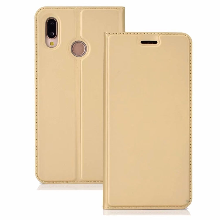 Ultra-thin Pressed Magnetic TPU+PU Leather Case for Huawei P30 with Card Slot & Holder