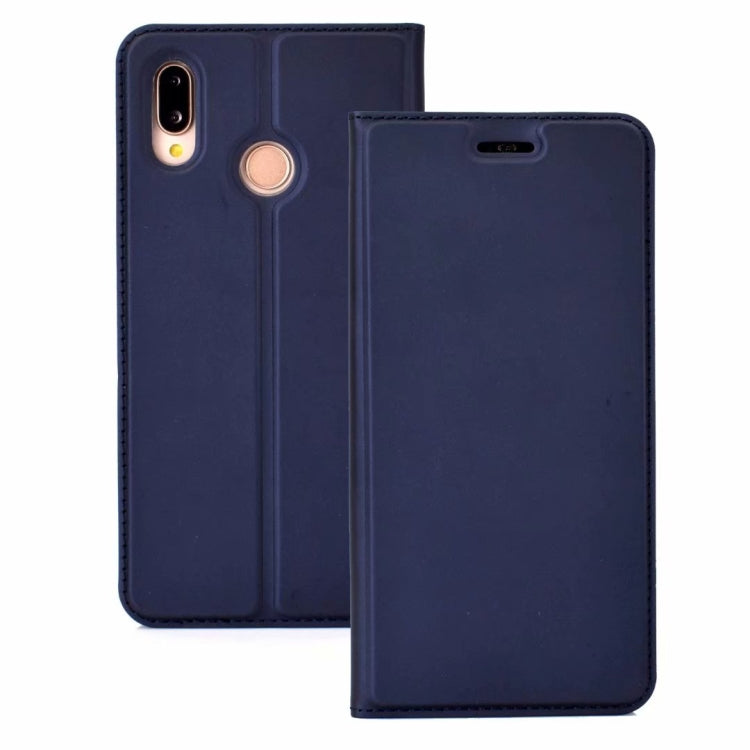 Ultra-thin Pressed Magnetic TPU+PU Leather Case for Huawei P30 with Card Slot & Holder